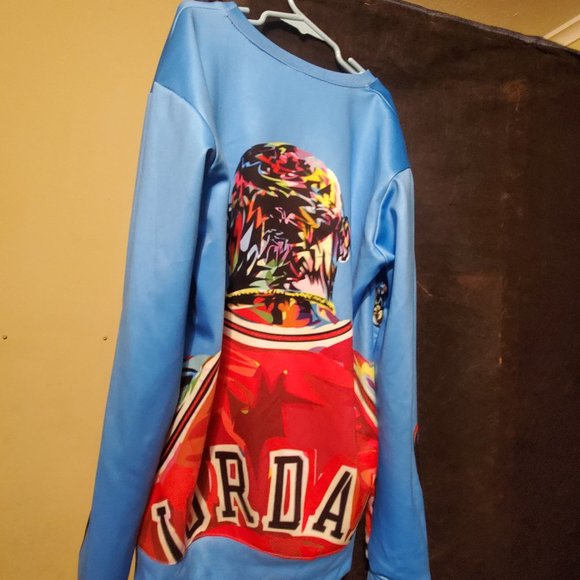 Vintage MICHAEL JORDAN ARTWORK SWEATSHIRT/SHIRT UNIQUE LARGE SIZE UNBRANDED